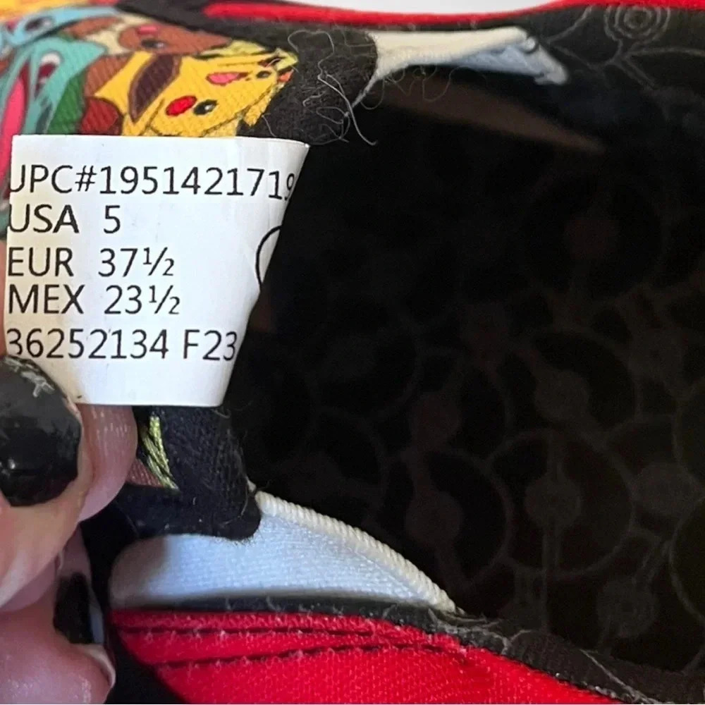 GROUND UP Pokemon‎ Pikachu Slip-on Canvas Sneakers Size 5 | EUC - Picture 9 of 9